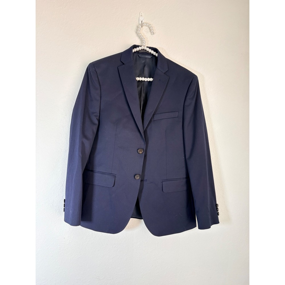 Lauren Ralph Lauren Blazer 16R Navy Blue Excellent Two-Button Suit Jacket